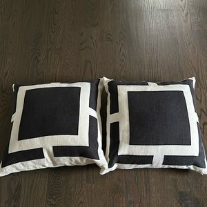 RH Restoration Hardware Accent Pillows 20” x 20”